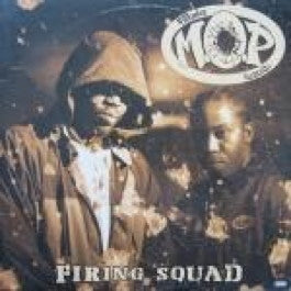 Image of Front Cover of LP - G+/G+ - M.O.P, Firing Squad (Relativity; 88561-1555-1, US 1996), Lots of marks but plays surprisingly well. Sticker residue on labels. Wear to sleeve with multiple light creasing and writing on front.,  - 4226236E