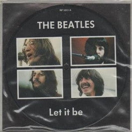 Image of Front Cover of 3914368C: 7" - THE BEATLES, Let It Be (Parlophone; RP 5833, UK 1990 Reissue, PVC Sleeve, Insert, Picture Disc)   VG+/VG+