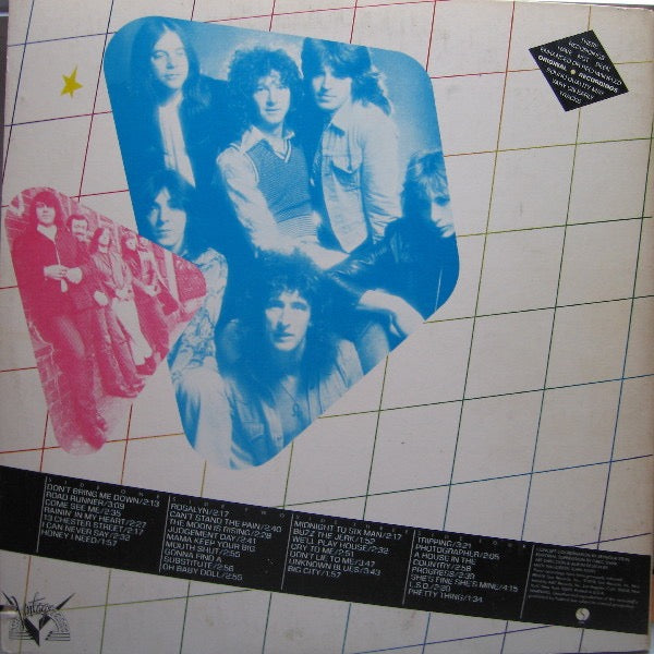 Image of Back Cover of 2314514C: 2xLP - THE PRETTY THINGS, The Vintage Years (Sire; SASH3713-2, US 1976, Gatefold) Cut-out (notched).  VG/VG