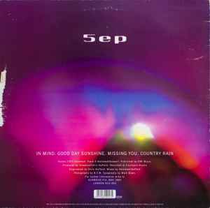 Image of Back Cover of 3944268S: LP - SLOWDIVE, 5 EP (Creation; CRE157T, UK 1993, Picture Sleeve) Small chip in very outer edge of vinyl, does not affect run-in groove, vinyl is VG+, light edge wear, creasing  VG/VG