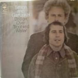 Image of Front Cover of 4624011E: LP - SIMON AND GARFUNKEL, Bridge Over Troubled Water (CBS Orange/Yellow; 63699, UK 1970s Reissue)   VG/VG