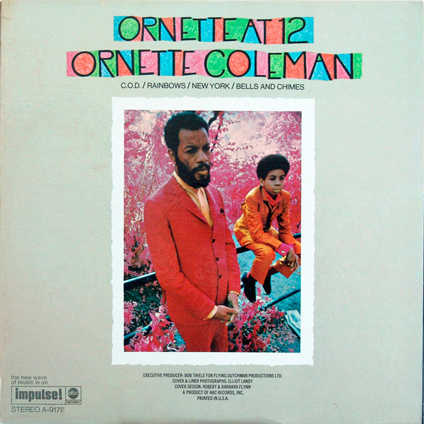 Image of Back Cover of LP - VG/VG - ORNETTE COLEMAN, Ornette At 12 (Impulse (Red Rim); AS-9178, US 1969, Gatefold, Stereo), A few light hairlines only.,  - 3826149E