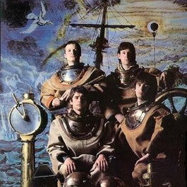 Image of Front Cover of LP - VG+/VG+ - XTC, Black Sea (Virgin; V2173, UK 1980, Insert, Green Outer Paper Bag), Outer Bag in G condition due to black staining to front and tear at bottom. Actual LP sleeve clean and crisp, Glossy disc. ,  - 3816081C