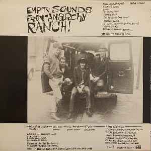 Image of Back Cover of LP - VG/VG - THE POP RIVETS, Empty Sounds From Anarchy Ranch!  (Hipocrite Music; HIP-0, UK 1979, Stamped White Labels, Billy Childish's first album), Hairlines, couple of light scratches, ring wear, sticker damage,  - 3246001S