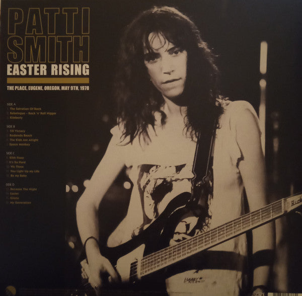 Image of Back Cover of 2xLP - VG+/VG+ - PATTI SMITH, Easter Rising (The Palace, Eugene, Oregon, May 9th, 1978) (Let Them Eat Vinyl; LETV088LP, UK 2013, Gatefold, Unofficial), A few very light hairlines only.,  - 2626001E