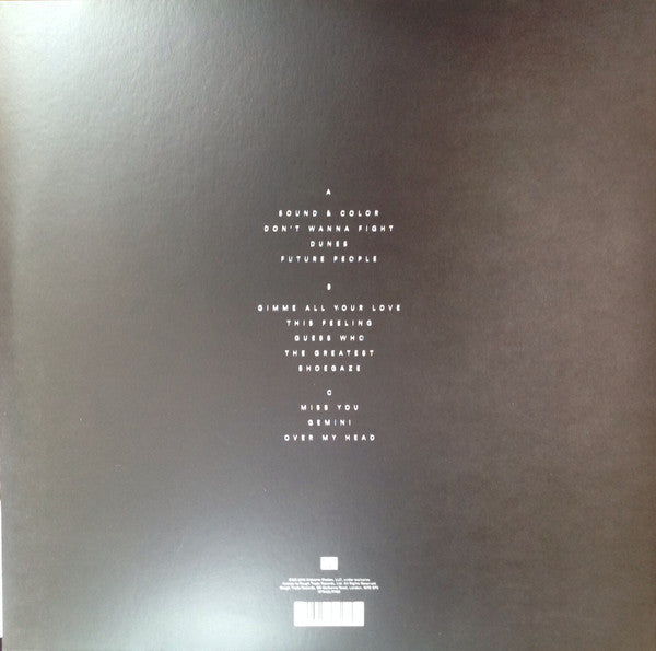 Image of Back Cover of 2xLP - EX/EX - ALABAMA SHAKES, Sound & Color (Rough Trade; RTRADLP750, Europe 2015, Gatefold, 2 Inners, 180 Gram Black Vinyl. One Side Etched.), Opened Instore, Still In Stickered Shrinkwrap,  - 3546016S