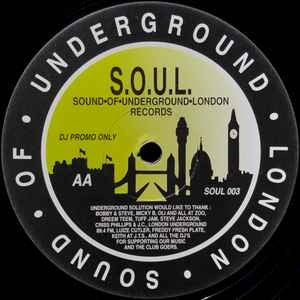 Image of Back Cover of 12" - /VG - UNDERGROUND SOLUTION, You're No Good  (Sound Of Underground London Records; SOUL 003, UK 1997, Plain Sleeve), , This Side	A		Your No Good (Full Vocal)That Side	AA		Your No Good (Dub Mix) - 2646174S
