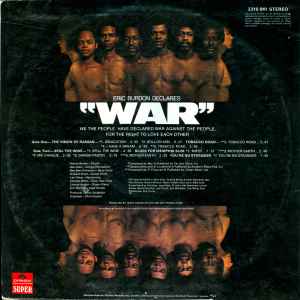 Image of Back Cover of 4645289S: LP - ERIC BURDON & WAR, Eric Burdon Declares "War" (Polydor; 2310 041, UK 1970) Ringwear on sleeve.  VG/VG+