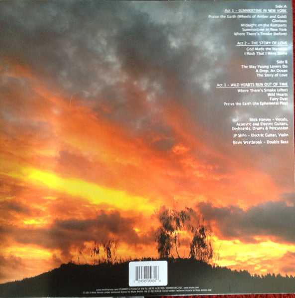 Image of Back Cover of 0445019S: LP - MICK HARVEY, FOUR (Acts of Love) (Mute; STUMM353, UK 2013, Inner, With CD) Opened Instore, Still In Stickered Shrinkwrap  EX/EX