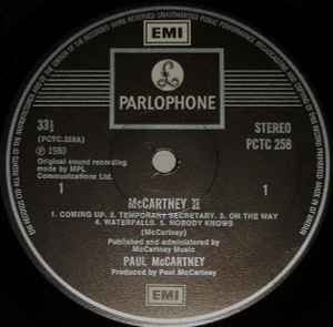 Image of Label Cover of 4624150E: LP - PAUL MCCARTNEY, McCartney II (MPL; PCTC 258, UK 1980, Gatefold, Inner, A3 / B3 Matrix)   VG+/VG+