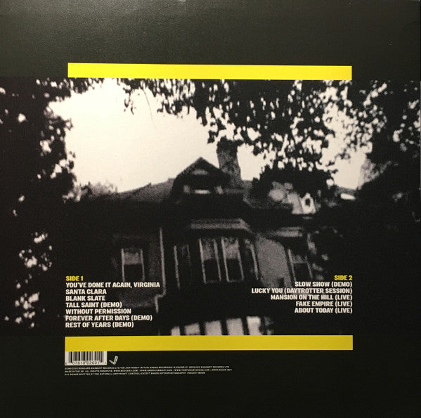 Image of Back Cover of 12" EP - VG+/EX - THE NATIONAL, The Virginia EP (Beggars Banquet; BBQLP260, UK 2012 Reissue, Inner, Yellow And Black Splatter Vinyl ), ,  - 0816094C