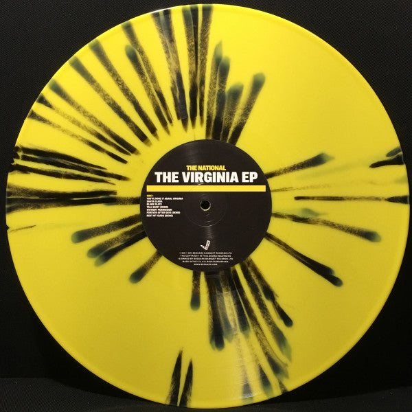 Image of Label Cover of 12" EP - VG+/EX - THE NATIONAL, The Virginia EP (Beggars Banquet; BBQLP260, UK 2012 Reissue, Inner, Yellow And Black Splatter Vinyl ), ,  - 0816094C