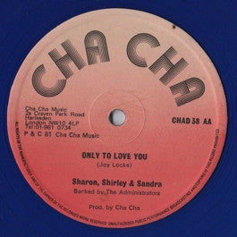 Image of Front Cover of 12" - VG/VG+ - JOY LOCKE / SHARON, SHIRLEY AND SANDRA, Never Give Your Heart Away / Only To Love You (Cha Cha; CHAD 38, UK 1981, Company Sleeve, Blue Vinyl), ,  - 2316143C