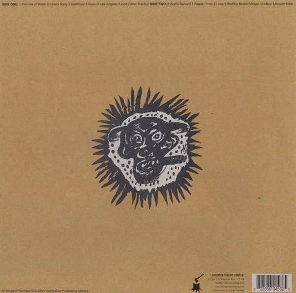 Image of Back Cover of LP - EX/VG+ - MICHAEL GIRA (SWANS), Songs For A Dog (Lumberton Trading Company; LUMB004, UK 2006, Textured Sleeve, Insert), ,  - 4226300E