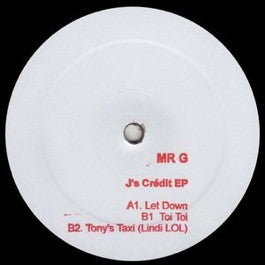 Image of Front Cover of 12" - /VG - MR G, J's Credit EP  (Bass Culture Records; BCR035T , France 2013, Stamped White Label, Stamped Sleeve), ,  - 4426116E