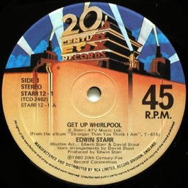 Image of Front Cover of 12" - /VG - EDWIN STARR, Get Up Whirlpool / Stronger Than You Think I Am (20th Century Fox Records; STARR 12-1 / TCD 2462, UK 1980), ,  - 4316722C