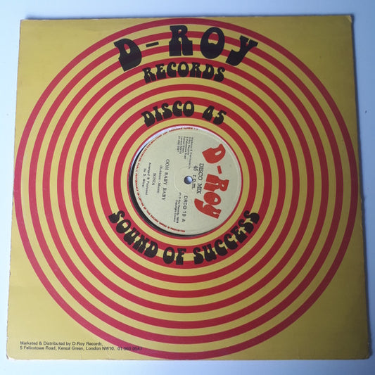 Image of Front Cover of 12" - VG+/G+ - SONIA / D-ROY BAND, Ooh Baby Baby / Back Street Dub (D-Roy Records; DRDD 18, UK 1979, Company Sleeve), Marks on disc. Plays well. WOL.,  - 2346173S