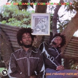 Image of Front Cover of 3624053E: LP - PETER  RANKING & GENERAL LUCKY, Jah Standing Over Me (Silver Camel; SCLP 011, UK 1982, Picture Sleeve) Strong VG Vinyl, Sticker Damage To Sleeve  VG/VG