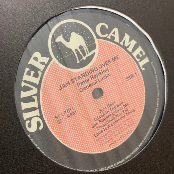 Image of Label of 3624053E: LP - PETER  RANKING & GENERAL LUCKY, Jah Standing Over Me (Silver Camel; SCLP 011, UK 1982, Picture Sleeve) Strong VG Vinyl, Sticker Damage To Sleeve  VG/VG