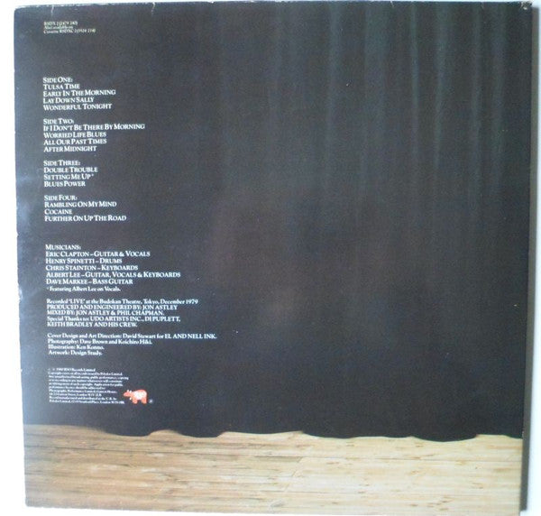 Image of Back Cover of 2xLP - VG+/VG+ - ERIC CLAPTON, Just One Night (RSO; RSDX 2, UK 1980, Gatefold), ,  - 0826377E