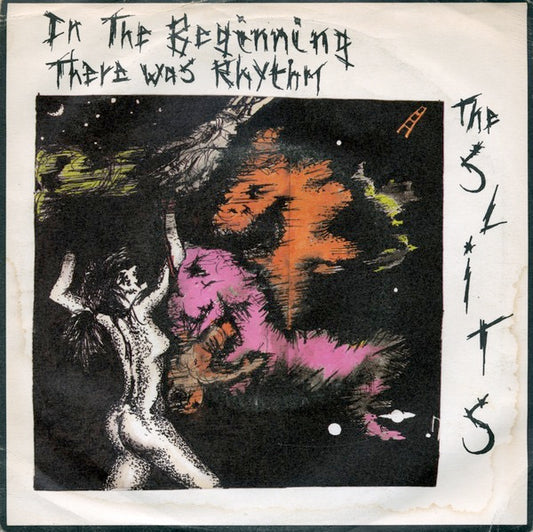 Image of Front Cover of 3924179E: 7" - THE SLITS / THE POP GROUP, In The Beginning There Was Rhythm / Where There's A Will.. (Y Records; Y1, UK 1980, Picture Sleeve)   VG/VG