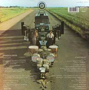 Image of Back Cover of 2xLP - G+/G+ - PINK FLOYD, Ummagumma (Harvest Black; SHDW 1/2, UK 1988 Reissue, Gatefold), Hairlines, mostly strong VG+ but 1 long light scratch on Side3, edge & ring wear,  - 3646121S