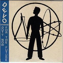 Image of Front Cover of LP - VG/VG - DEVO, Duty Now For The Future (Virgin; V 2125, UK 1979, Embossed Blue/White Sleeve With Band Photo On Rear, With Large Postcard), ,  - 3916145C