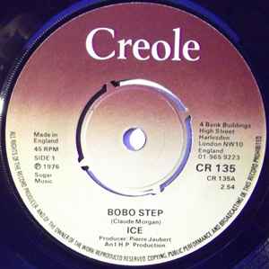 Image of Back Cover of 7" - /VG - ICE, Bobo Step / Time Will Tell (Creole; CR 135, UK 1976, 4 prong centre), Light marks. Large centre hole.,  - 2556127S