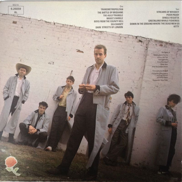 Image of Back Cover of LP - VG/VG - THE POGUES, Red Roses For Me (Stiff; 6.26059, Germany 1984, Purple Vinyl), Strong VG,  - 0726123E