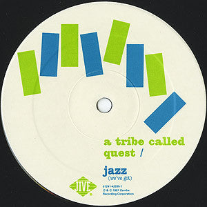 Image of Label Cover of 12" - VG/G+ - TRIBE CALLED QUEST, Jazz (We've Got) (Jive; 01241-42035-1, US 1991), couple of small feelable scratches, light marks, edge & ring wear, writing on label,  - 4146184S