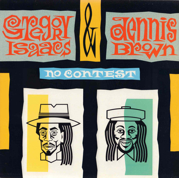 Image of Front Cover of LP - VG/VG+ - GREGORY ISAACS & DENNIS BROWN, No Contest (Greensleeves Records; GREL 133, UK 1989), ,  - 3526148E