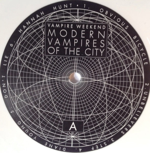 Image of Label Cover of LP - VG+/VG+ - VAMPIRE WEEKEND, Modern Vampires Of The City (XL Recordings; XLLP556, UK & Europe 2013, Poster, White Vinyl With CD), ,  - 2916110C