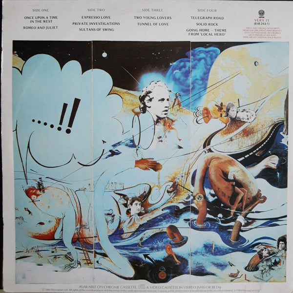 Image of Back Cover of 2xLP - VG/VG - DIRE STRAITS, Alchemy - Dire Straits Live (Vertigo; VERY 11, UK 1984, Gatefold, 2 Black Inners, "SOUND CLINIC" Runout), Strong VG,  - 2826377E