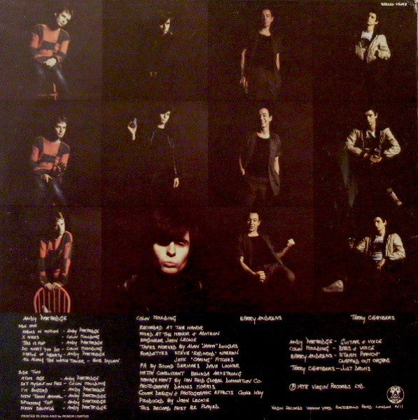 Image of Back Cover of LP - VG/VG - XTC, White Music (Virgin; V 2095, UK 1978, Company Inner, A1/B2 NICK W Matrix), ,  - 2326046E