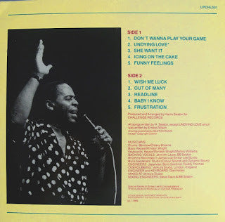 Image of Back Cover of LP - VG+/EX - B.B. SEATON, Wish Me Luck (Challenge Records; CHLLP 001 , UK 1989), Shiny, looks unplayed. Minor storage wear on sleeve.,  - 3816169C