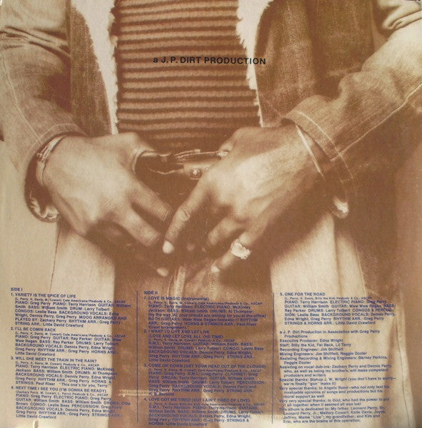 Image of Back Cover of LP - G/VG - GREG PERRY, One For The Road (Casablanca; NBLP 7009, US 1975, Top Opening Picture Sleeve), Stickers on sleeve, and missing upper left corner. ,  - 4046290S