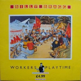 Image of Front Cover of LP - VG/VG - BILLY BRAGG, Workers Playtime (GO! Discs; AGOLP 15, UK 1988, Inner), Light wear/strong VG all round. Just a few hairline scuffs on SIde One.,  - 0726333E