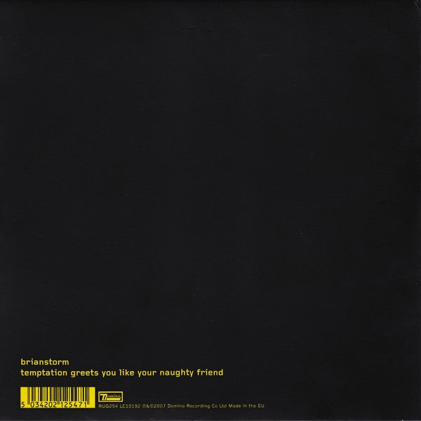 Image of Back Cover of 7" - VG/VG - ARCTIC MONKEYS, Brianstorm (Domino; RUG254, UK 2007, Embossed Sleeve), ,  - 4216028C