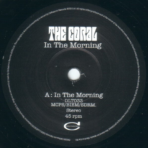 Image of Label Cover of 7" - VG+/VG+ - THE  CORAL, In The Morning (Deltasonic; DLT033, UK 2005, Picture Sleeve), ,  - 4216034C