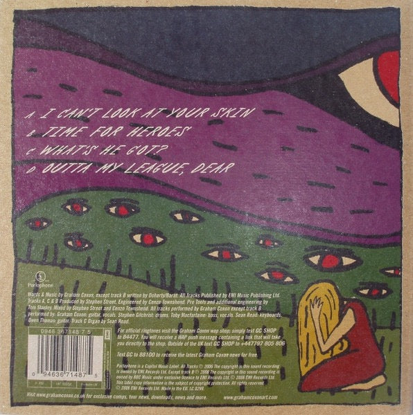 Image of Back Cover of 2x7" - VG+/VG+ - GRAHAM COXON, I Can't Look At Your Skin / What's He Got? (Parlophone; R 6702, UK 2006, Gatefold, 2 Inners), Hype sticker stuck on sleeve.,  - 4216159C