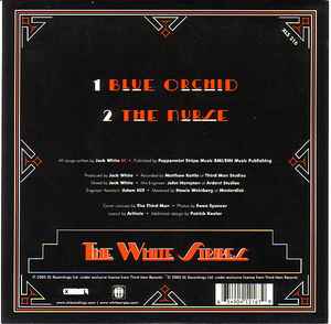 Image of Back Cover of 0315004C: 7" - THE WHITE STRIPES, Blue Orchid (XL; XLS 216, UK 2005, Picture Sleeve) Strong VG, Lightest of hairlines  VG+/VG