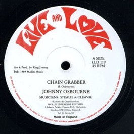 Image of Front Cover of 12" - /VG - JOHNNY OSBOURNE / PAPA SAN, Chain Grabber / Watch Them A Watch (Live & Love; LLD119, UK 1989), ,  - 3746186S