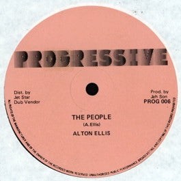 Image of Front Cover of 5114344C: 12" - ALTON  ELLIS, The People (Progressive; PROG 006, UK 1985) Tear to b-side label. Only a few light marks to disc.  /VG