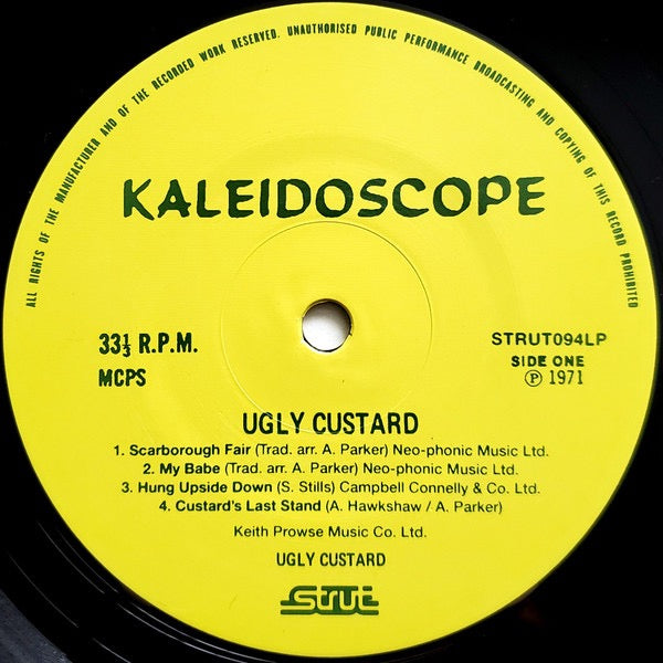Image of Label Cover of LP - EX/VG+ - UGLY CUSTARD, Ugly Custard (Strut; STRUT094LP, UK 2012 Reissue), Still In Opened Shrinkwrap With Hype Sticker,  - 2316019C