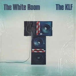 Image of Front Cover of 0546281S: LP - THE KLF, The White Room (KLF; JAMS LP006, UK 1991, Inner & Merchandise Insert) Stickered Sleeve  VG/VG+