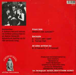 Image of Back Cover of 12" - VG/VG - SULTANS OF PING F.C., Where's Me Jumper? (Divine Records; ATHY 01T, Ireland 1991), Hairlines, edge & ring wear, top edge seam split,  - 3946247S
