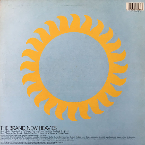 Image of Back Cover of LP - VG/G+ - BRAND NEW HEAVIES, Brand New Heavies (Acid Jazz; JAZID LP23, UK 1990), Plenty of small hairlines but nothing major,  - 2326175E