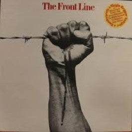 Image of Front Cover of LP - VG/VG+ - VARIOUS ARTISTS, The Front Line (Virgin; VC 503, UK 1976, Picture sleeve), Wear to slevee with ringwear & light staines.,  - 3846040S