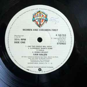 Image of Label Cover of LP - VG/VG - VAN HALEN, Women and Children First (WB; K56793, UK 1980, Poster), ,  - 3326295E