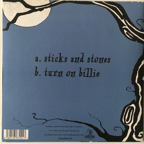 Image of Back Cover of 7" - VG+/EX - THE PIERCES, Sticks And Stones / Turn On Billie (Lizard King Records; LIZARD 102 X, UK 2007, Picture Sleeve), ,  - 2526494E
